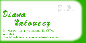 diana malovecz business card